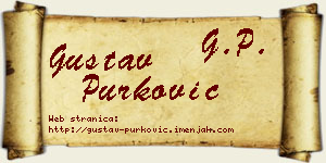 Gustav Purković vizit kartica